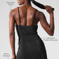 Micro Plisse Game On Tennis Dress — Black