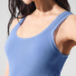 Ribbed Mesh Secret Dress — Crystal Clear Blue