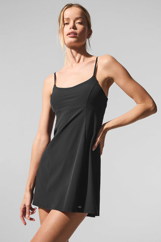 Breezy Tennis Dress — Black