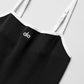 Ribbed Sweater Knit Highline Dress — Black/White