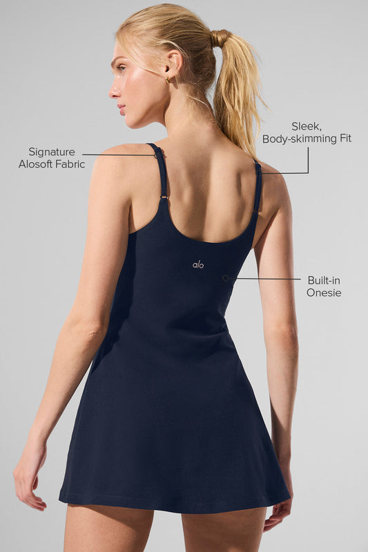 Alosoft Encore Tennis Dress — Navy