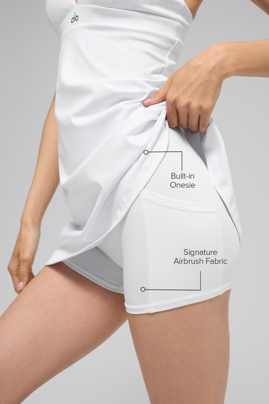 Airbrush Splendor Dress — White