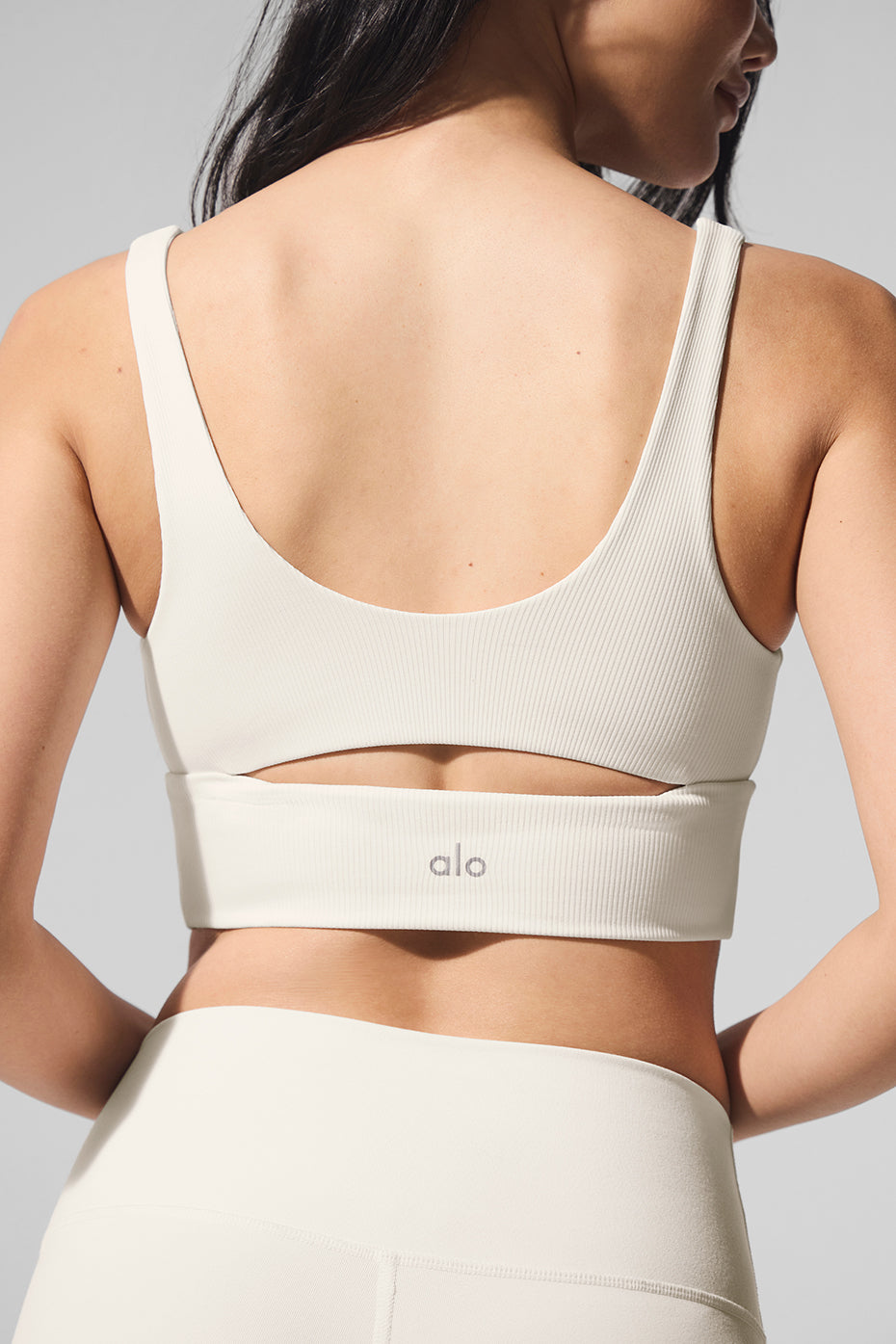 Slit Sports Bra — Ivory
