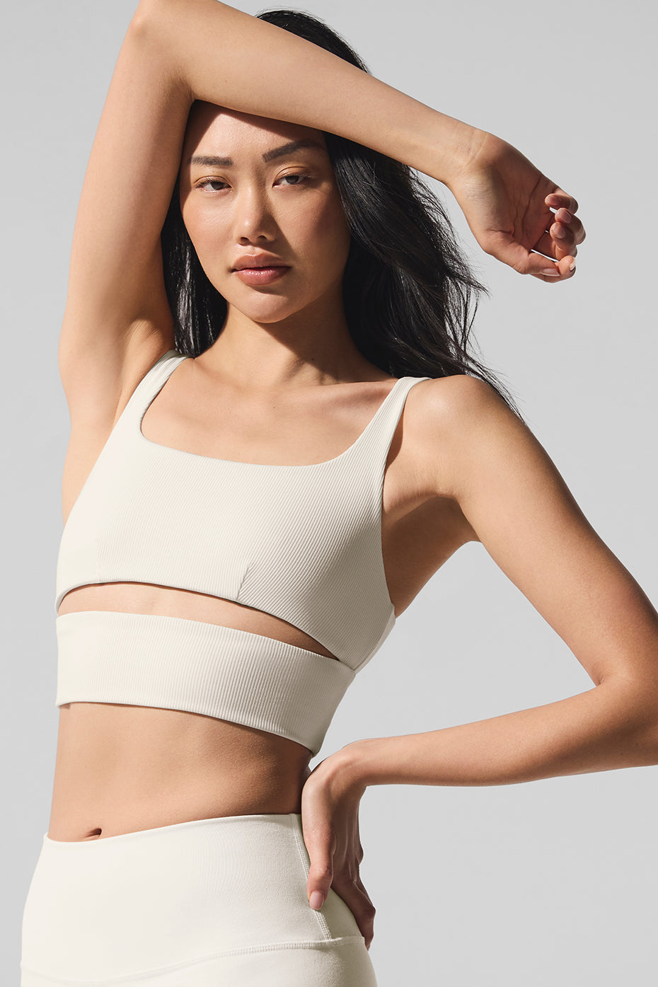 Slit Sports Bra — Ivory
