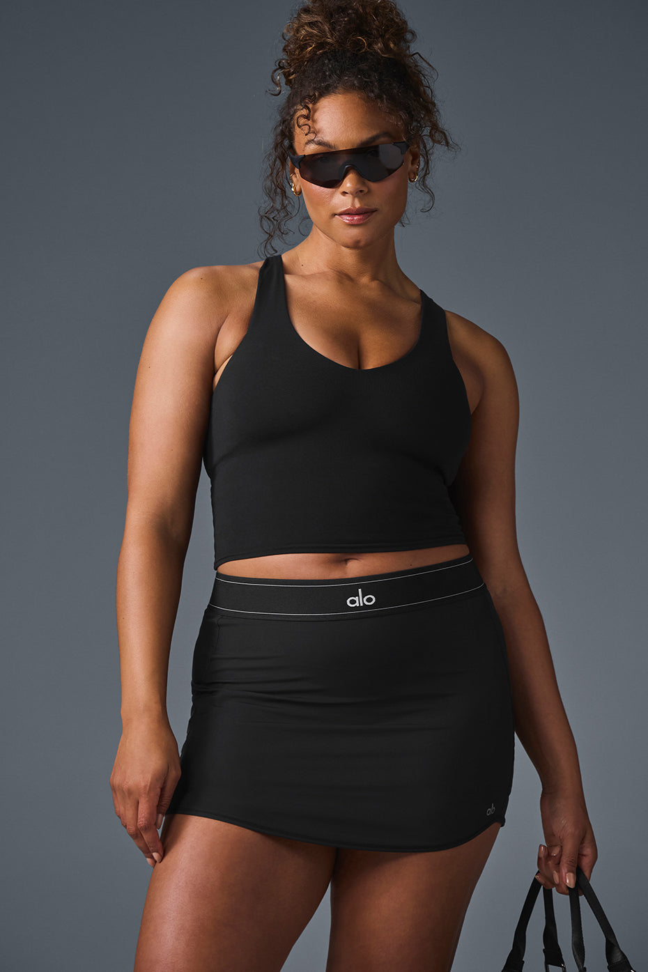 Airbrush Real Sports Bra Tank Top — Black