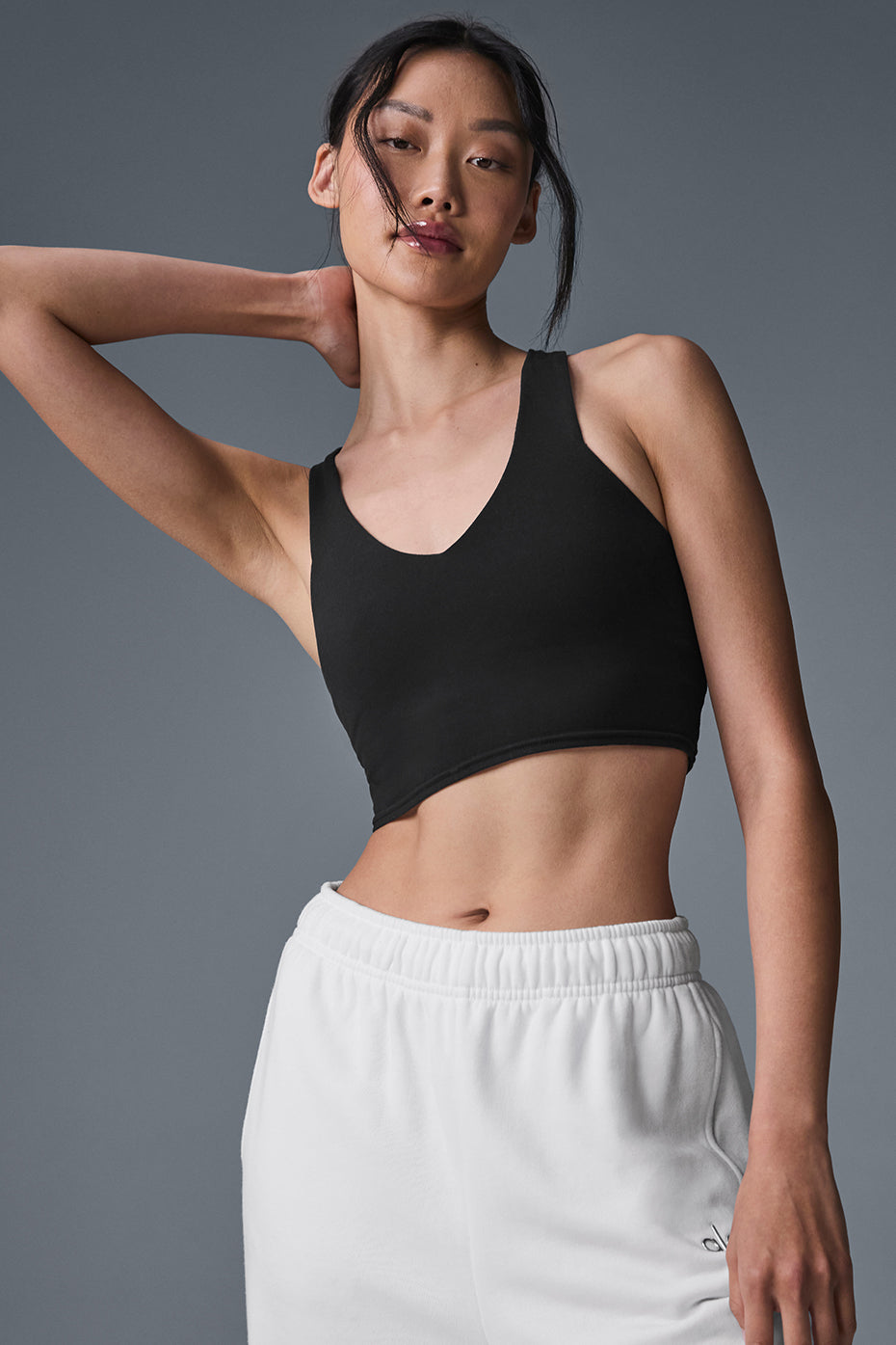 Airbrush Real Sports Bra Tank Top — Black