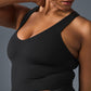 Airbrush Real Sports Bra Tank Top — Black
