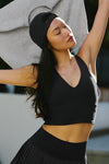 Airbrush Real Sports Bra Tank Top — Black