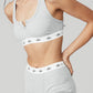 Icon Ribbed Henley Sports Bra — Athletic Heather Grey