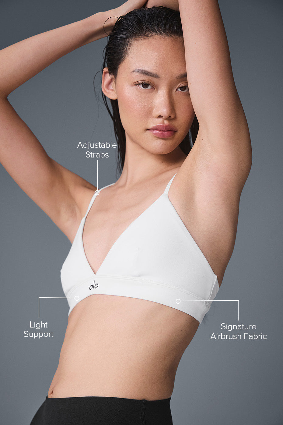 Splendor Sports Bra — White/Black
