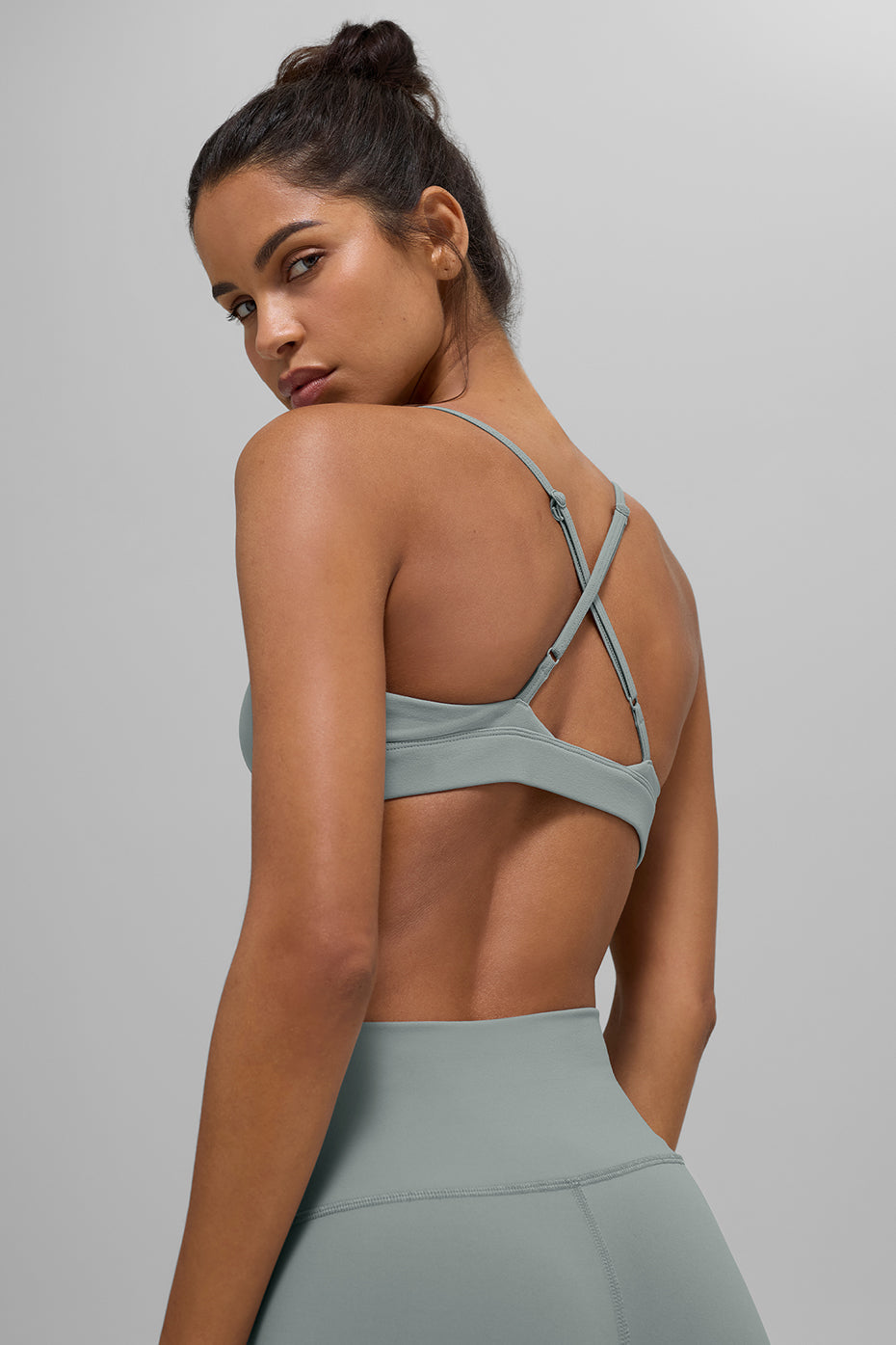 Splendor Sports Bra — Lunar Grey/White