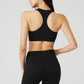 Seamless Ribbed Sports Bra — Black
