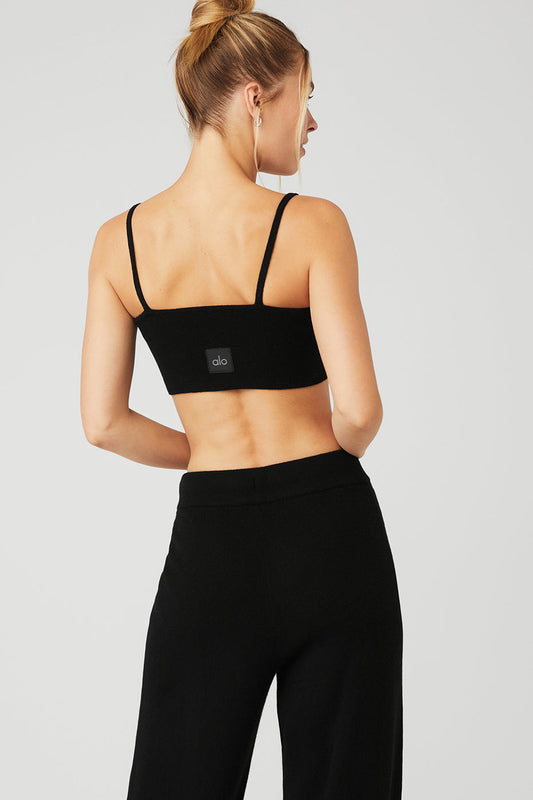 Cashmere Jet Set Sports Bra — Black