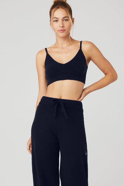 Cashmere Jet Set Sports Bra — Navy