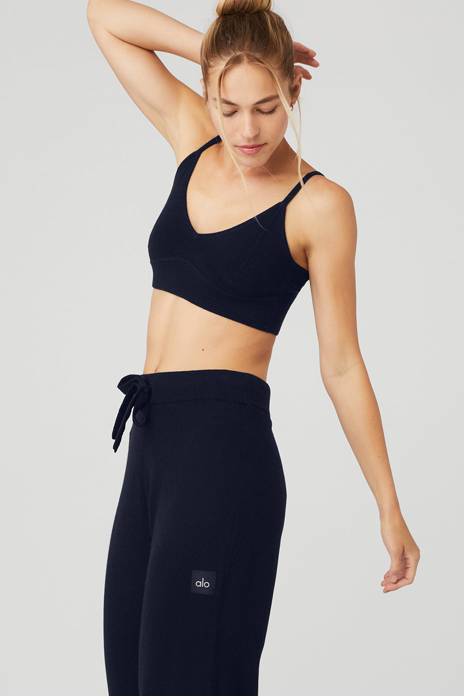 Cashmere Jet Set Sports Bra — Navy
