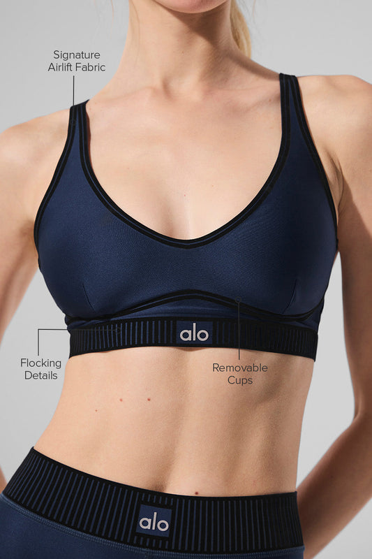 Airlift Line Up Sports Bra — Navy