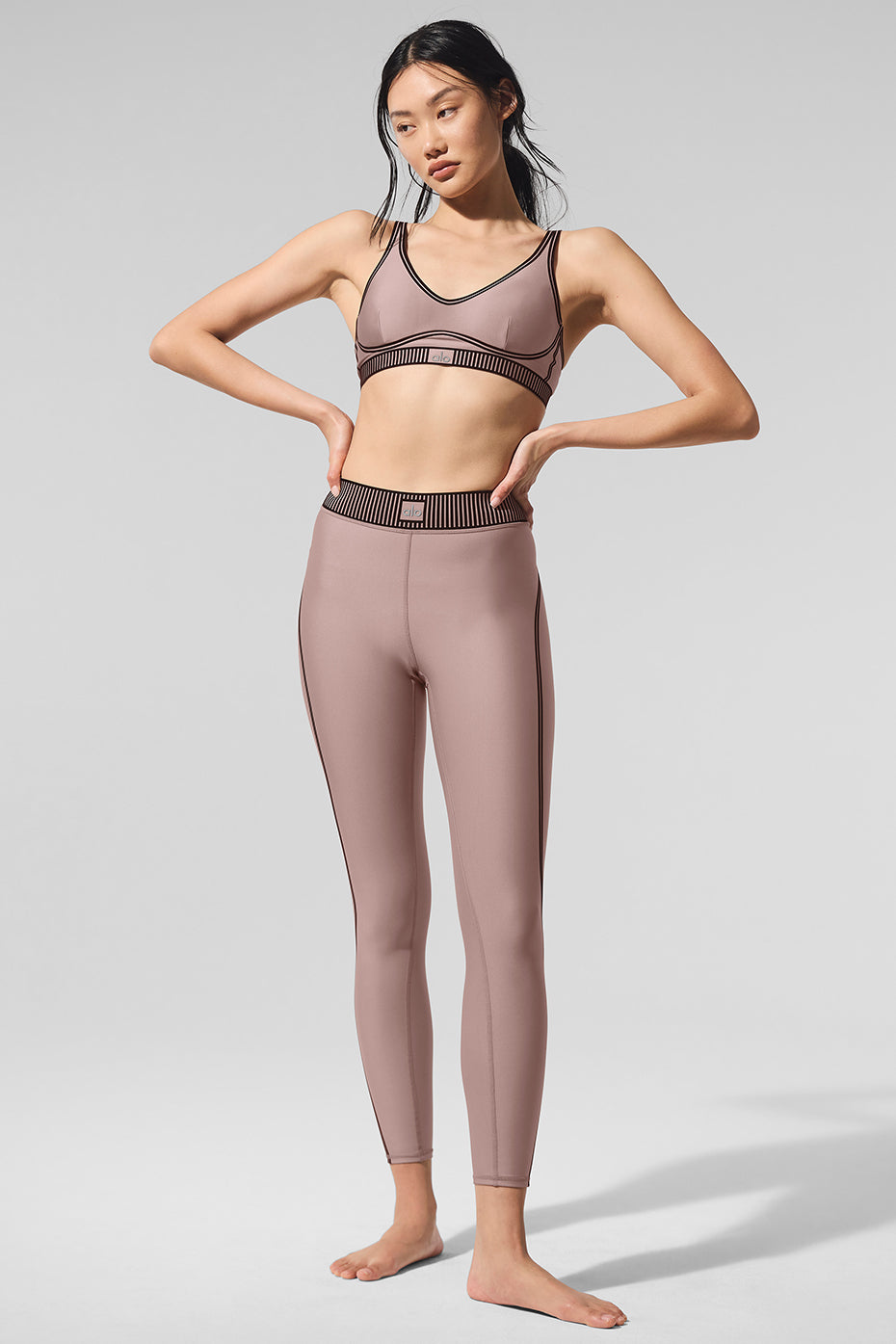 Airlift Line Up Sports Bra — Taupe