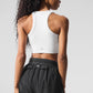 Seamless Delight High Neck Sports Bra — White