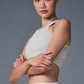 Seamless Delight High Neck Sports Bra — Athletic Heather Grey