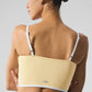 Airbrush Streamlined Sports Bra Tank Top — Warm Butter/White