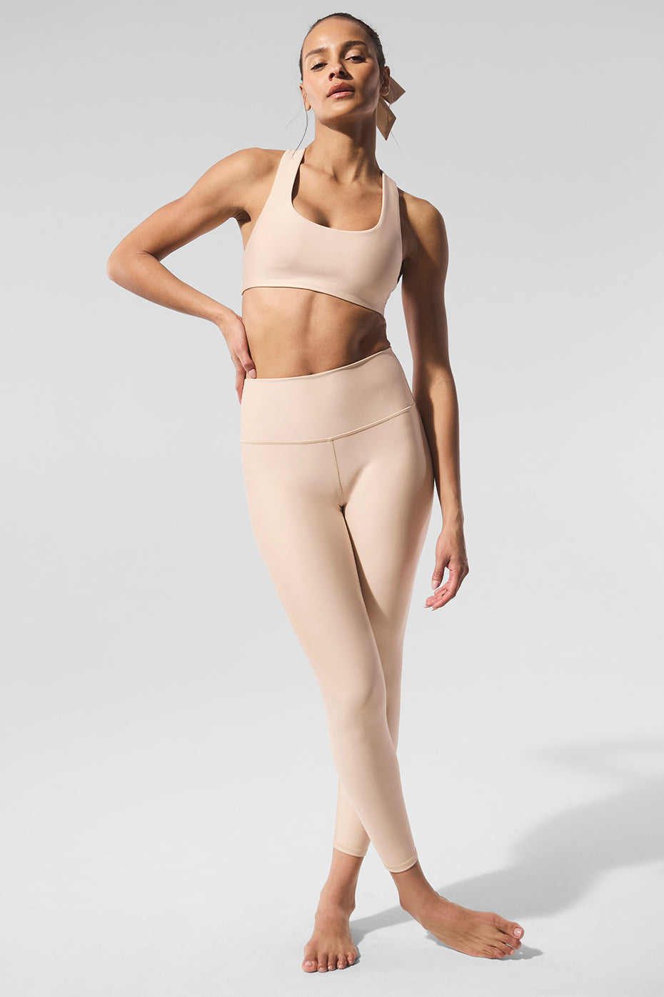 Airlift Advantage Racerback Sports Bra — Macadamia
