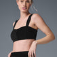 Micro Corduroy Winter Break Sports Bra — Black