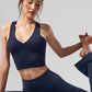 Airbrush Real Sports Bra Tank Top — Navy