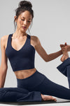 Airbrush Real Sports Bra Tank Top — Navy
