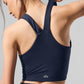 Airbrush Real Sports Bra Tank Top — Navy
