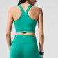 Airbrush Real Sports Bra Tank Top — Spruce Green