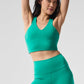 Airbrush Real Sports Bra Tank Top — Spruce Green