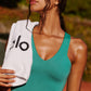 Airbrush Real Sports Bra Tank Top — Spruce Green