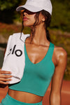 Airbrush Real Sports Bra Tank Top — Spruce Green
