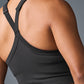 Seamless Ribbed Favorite Sports Bra Tank Top — Black