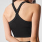Seamless Ribbed Favorite Sports Bra Tank Top — Black