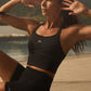 Seamless Ribbed Favorite Sports Bra Tank Top — Black