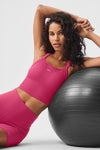 Seamless Ribbed Favorite Sports Bra Tank Top — Pink Summer Crush