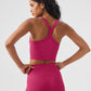 Seamless Ribbed Favorite Sports Bra Tank Top — Pink Summer Crush