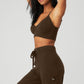 Cashmere Jet Set Sports Bra — Espresso