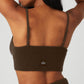 Cashmere Jet Set Sports Bra — Espresso