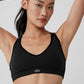 Seamless Ribbed Favorite Sports Bra — Black