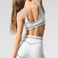 Airbrush Heart Throb Sports Bra — White/Black