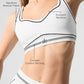 Airbrush Heart Throb Sports Bra — White/Black