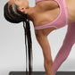 Airbrush Heart Throb Sports Bra — Pink Wild Rose/White