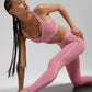 Airbrush Heart Throb Sports Bra — Pink Wild Rose/White