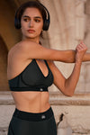 Airlift Line Up Sports Bra — Charcoal Green