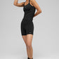 Seamless Ribbed Favorite Full Length Sports Bra Tank Top — Black