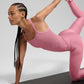 Seamless Ribbed Favorite Full Length Sports Bra Tank Top — Pink Wild Rose