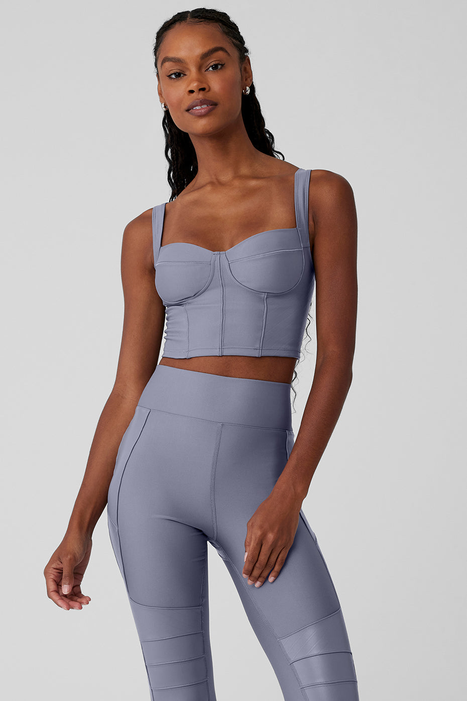 Airlift Winter Warm Cropped Supermoto Tank Top — Fog