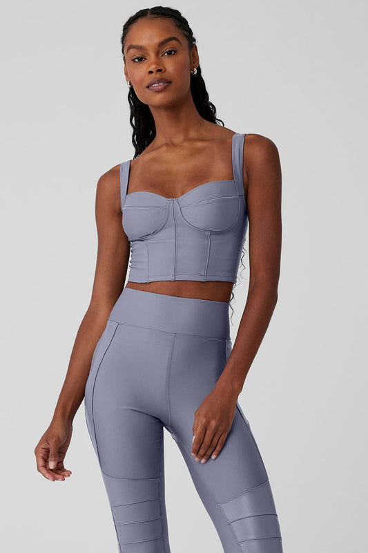 Airlift Winter Warm Cropped Supermoto Tank Top — Fog